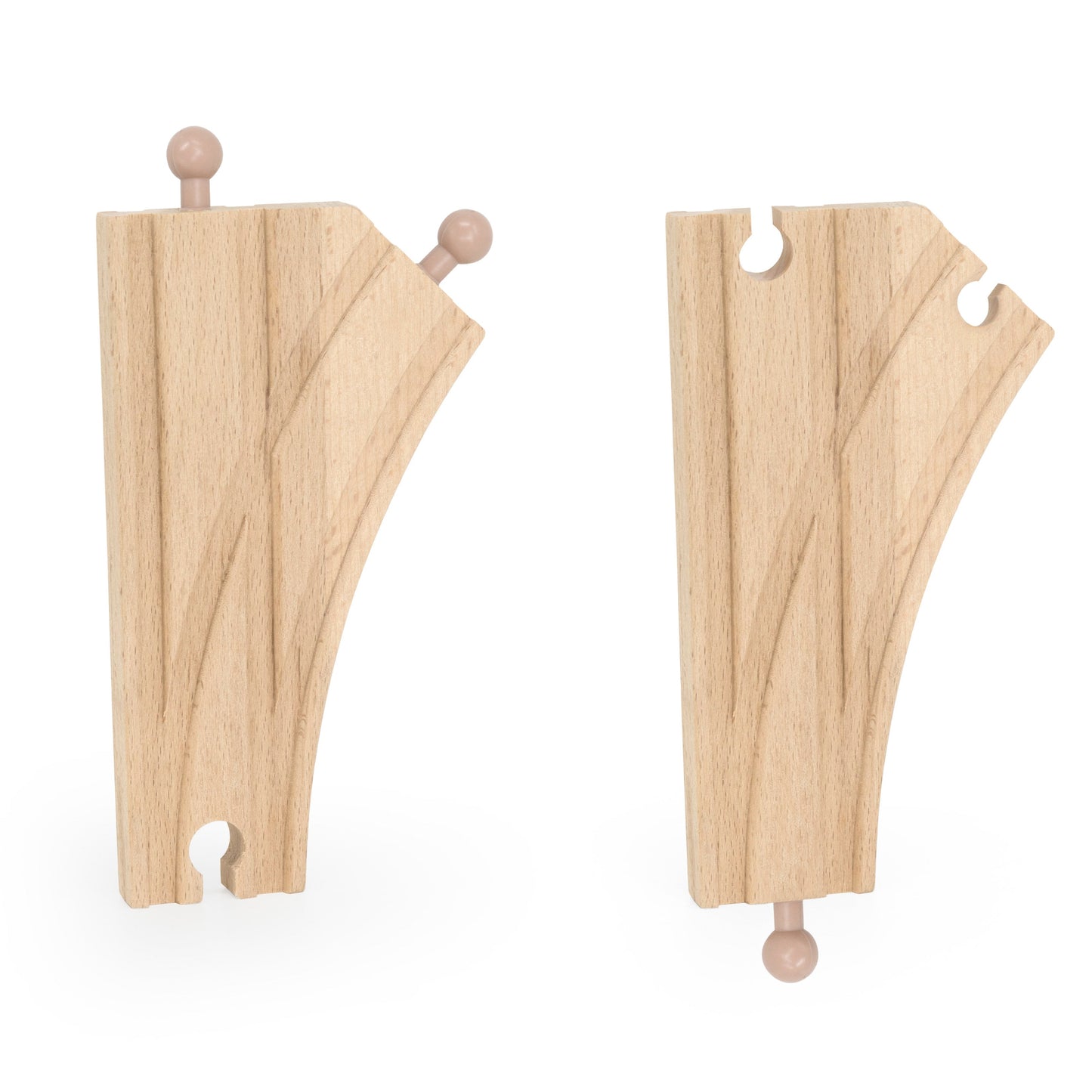 1.5" curved wooden train tracks