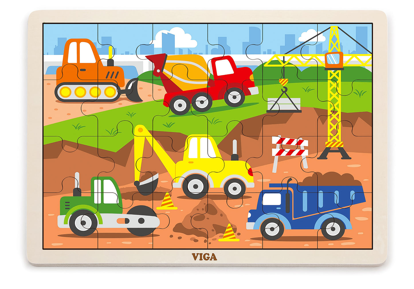 Classic Puzzle- Construction Vehicles