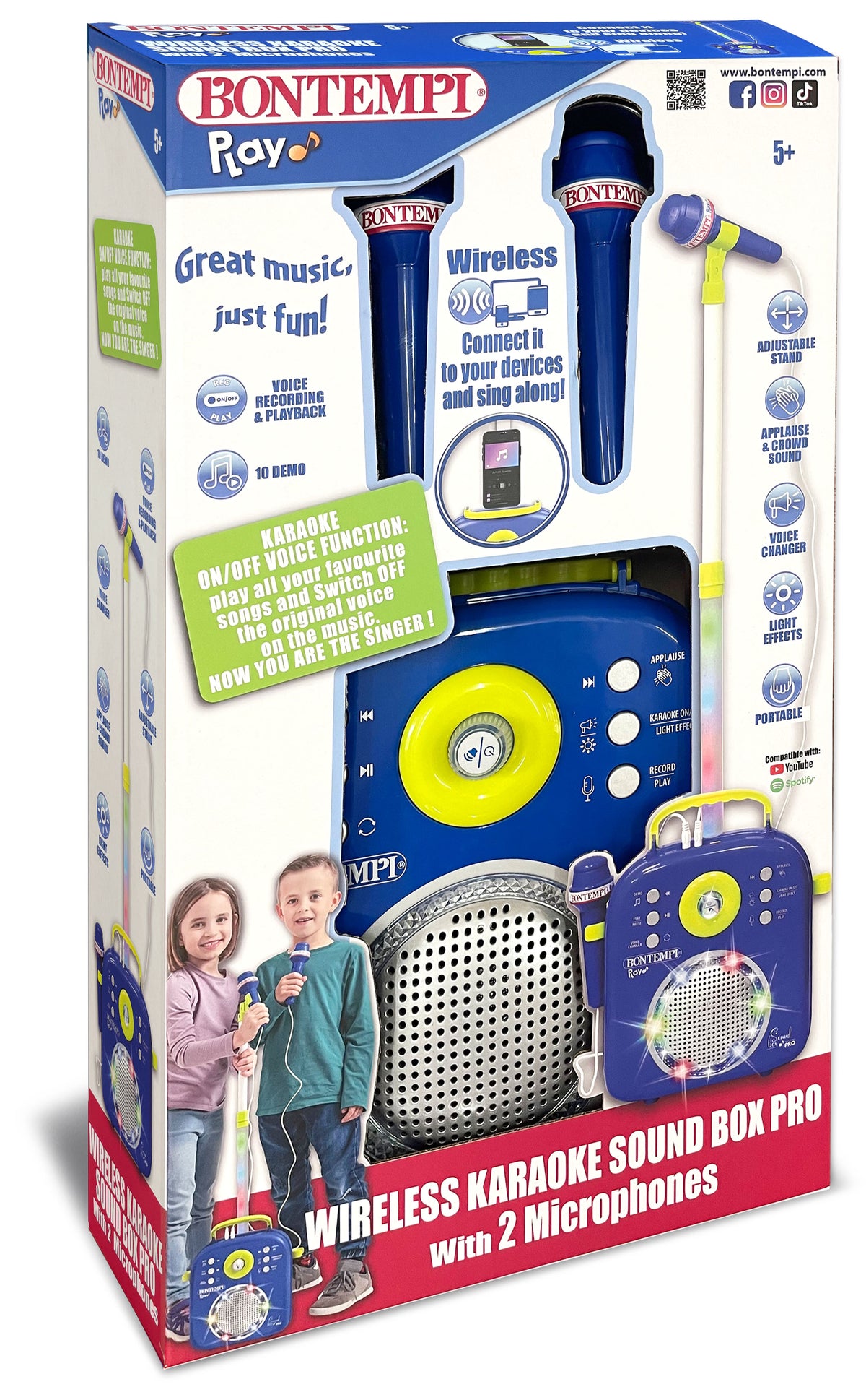 Sound Box Toy Kids' Karaoke Sound Box with 2 Microphones & Light Effects – The ...
