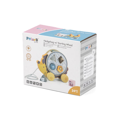 Hedgehog Pull Toy with Sorting Wheel