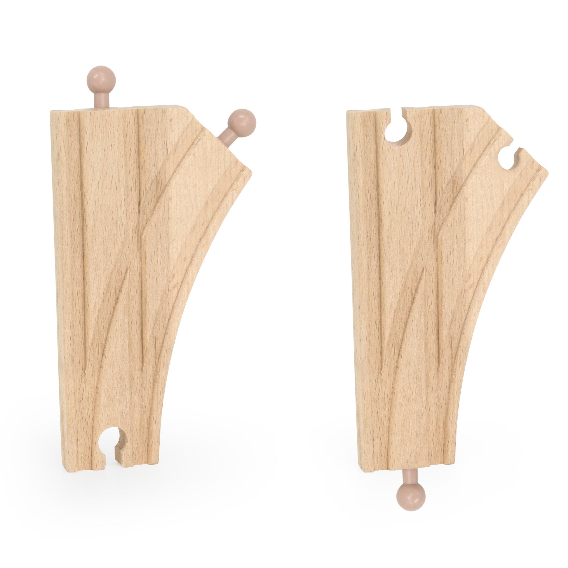1.5" curved wooden train tracks